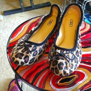 NWOT CATO leopard print ballet flats